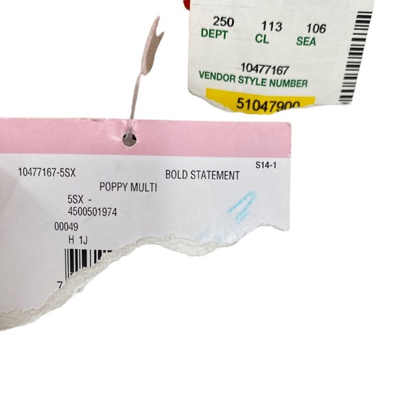 Kim Rogers Women’s Dress Sheath Sleeveless Red Multi Print Career Statement 10 - Picture 10 of 10